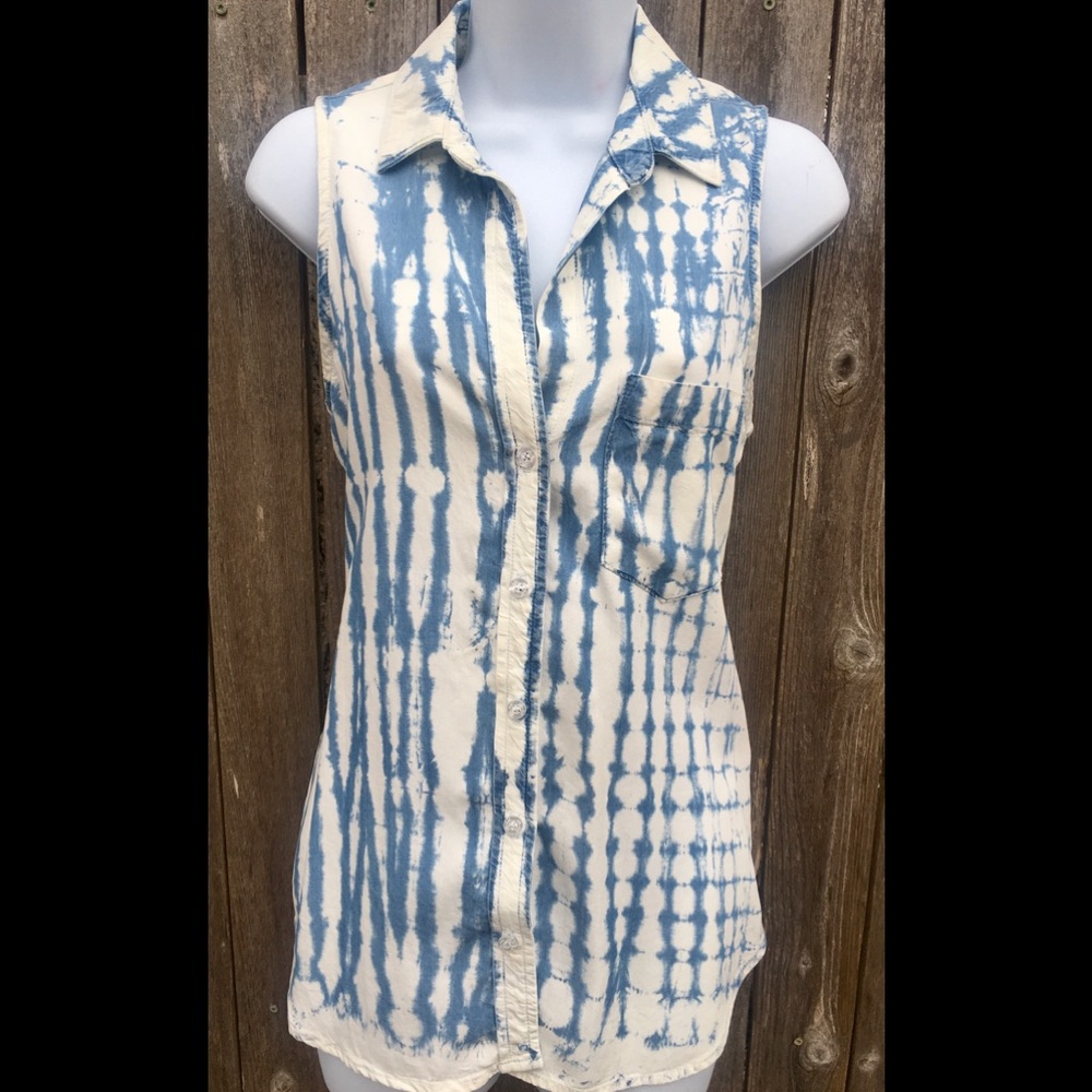 Bella Dahl 100% Tencel Blouse, Tie-Dyed, size S